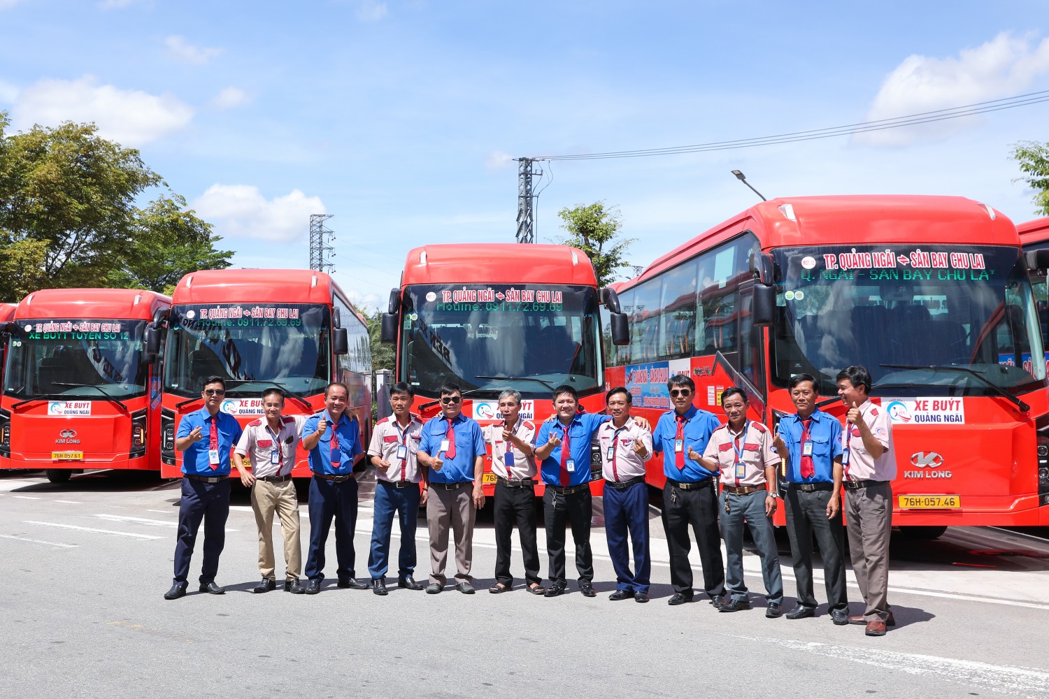 Xe buýt TP Quảng Ngãi - Sân bay Chu Lai